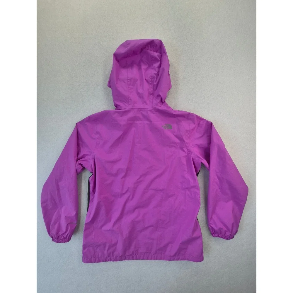 The North Face Resolve Hooded Rain Jacket Girls XL Purple Black
